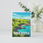 Nova Scotia Canada Travel Postkarte (Stehend Vorderseite)