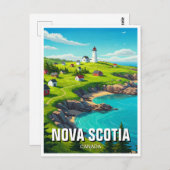 Nova Scotia Canada Travel Postkarte (Vorne/Hinten)