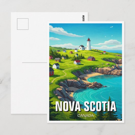 Nova Scotia Canada Travel Postkarte (Vorne/Hinten)