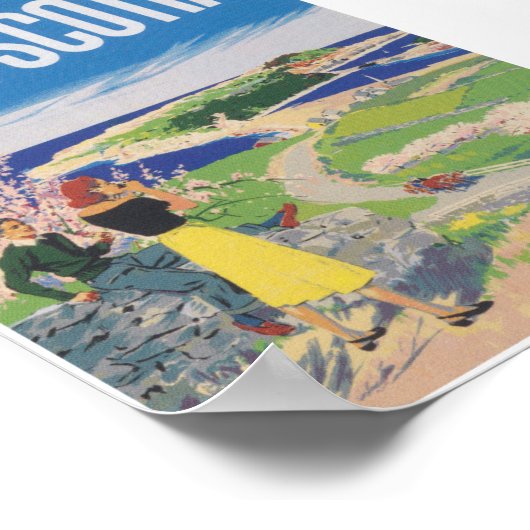 Nova Scotia Canada Vintage Travel Poster (Ecke)