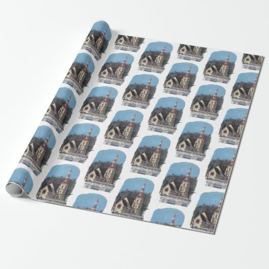 Nova Scotia Church inspirierte Wrapping Paper Geschenkpapier (Ungerollt)
