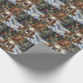 Nova Scotia Dog Riding Motorrad Weihnachten Geschenkpapier (Ecke)