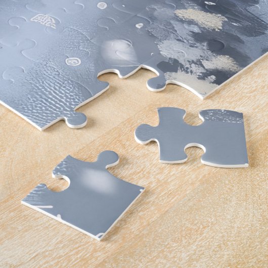 Nova Scotia Dog Riding Motorrad Weihnachten Puzzle (Seite)