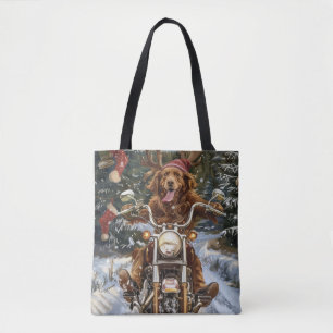 Nova Scotia Dog Riding Motorrad Weihnachten Tasche