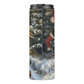 Nova Scotia Dog Riding Motorrad Weihnachten Thermosbecher (Rückseite)