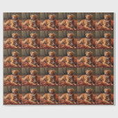 Nova Scotia Duck Terrier im Herbst Leaves Fall Geschenkpapier (Flach)