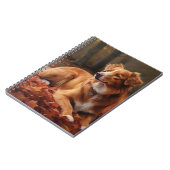 Nova Scotia Duck Terrier im Herbst Leaves Fall Notizblock (Linke Seite)
