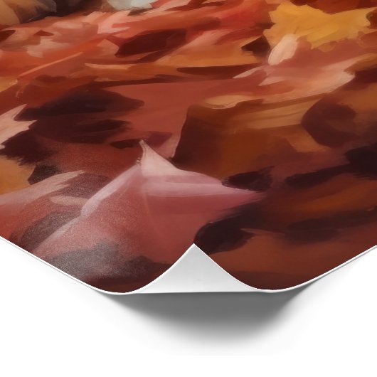 Nova Scotia Duck Terrier im Herbst Leaves Fall Poster (Ecke)