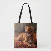 Nova Scotia Duck Terrier im Herbst Leaves Fall Tasche (Vorderseite)