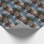 Nova Scotia Duck Toller Christmas Snow Holiday Geschenkpapier (Ecke)