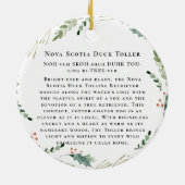 Nova Scotia Duck Toller Dog Monogram Keramik Ornament (Hinten)