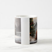 Nova Scotia Duck Toller Dog Schnee Weihnachten Kaffeetasse (Mittel)