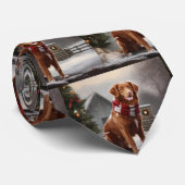 Nova Scotia Duck Toller Dog Schnee Weihnachten Krawatte (Gerollt)
