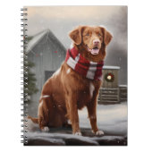 Nova Scotia Duck Toller Dog Schnee Weihnachten Notizblock (Vorderseite)