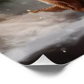 Nova Scotia Duck Toller Dog Schnee Weihnachten Poster (Ecke)