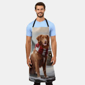 Nova Scotia Duck Toller Dog Schnee Weihnachten Schürze (Getragen)