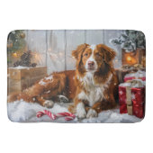 Nova Scotia Duck Toller Dog Weihnachtsfest Badematte (Vorderseite)