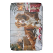 Nova Scotia Duck Toller Dog Weihnachtsfest Badematte (Vorderseite Vertikal)