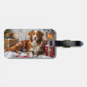 Nova Scotia Duck Toller Dog Weihnachtsfest Gepäckanhänger (Rückseite horizontal)