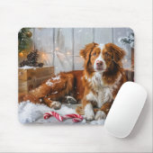 Nova Scotia Duck Toller Dog Weihnachtsfest Mousepad (Mit Mouse)