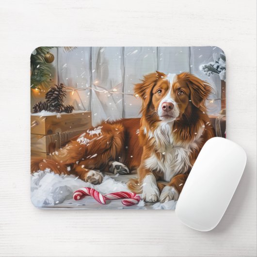 Nova Scotia Duck Toller Dog Weihnachtsfest Mousepad (Mit Mouse)