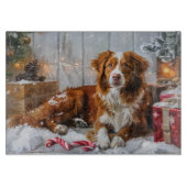 Nova Scotia Duck Toller Dog Weihnachtsfest Schneidebrett (Vorderseite)