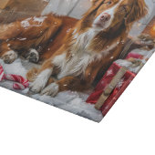 Nova Scotia Duck Toller Dog Weihnachtsfest Schneidebrett (Ecke)