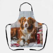 Nova Scotia Duck Toller Dog Weihnachtsfest Schürze (Vorderseite)