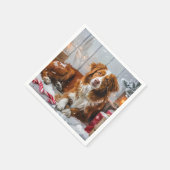 Nova Scotia Duck Toller Dog Weihnachtsfest Serviette (Ecke)