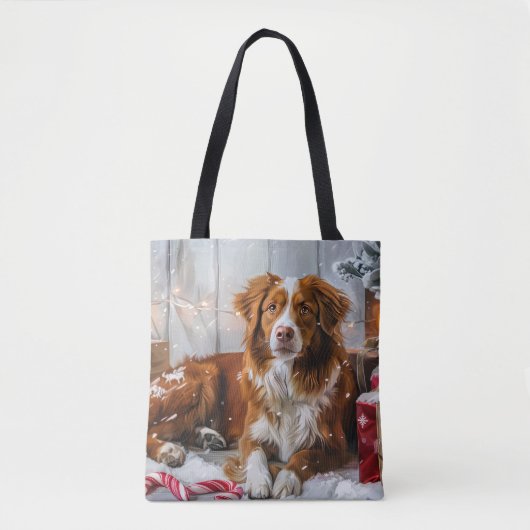 Nova Scotia Duck Toller Dog Weihnachtsfest Tasche (Vorderseite)