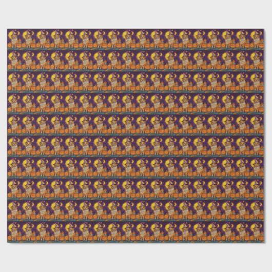 Nova Scotia Duck Toller Halloween HexenkPumpkin Geschenkpapier (Flach)