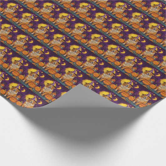 Nova Scotia Duck Toller Halloween HexenkPumpkin Geschenkpapier (Ecke)