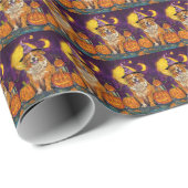 Nova Scotia Duck Toller Halloween HexenkPumpkin Geschenkpapier (Rolleneckpunkt)