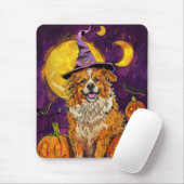 Nova Scotia Duck Toller Halloween HexenkPumpkin Mousepad (Mit Mouse)