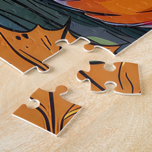 Nova Scotia Duck Toller Halloween HexenkPumpkin Puzzle (Seite)