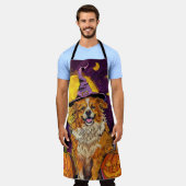 Nova Scotia Duck Toller Halloween HexenkPumpkin Schürze (Getragen)