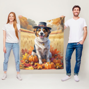 Nova Scotia Duck Toller Herbstleaves Erntedank Fleecedecke