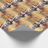 Nova Scotia Duck Toller Herbstleaves Erntedank Geschenkpapier (Ecke)