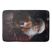 Nova Scotia Duck Toller mit dem Weihnachtsmann fei Badematte (Vorderseite)