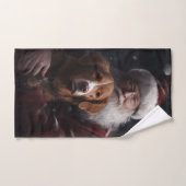 Nova Scotia Duck Toller mit dem Weihnachtsmann fei Badhandtuch Set (Handtuch)