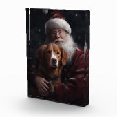 Nova Scotia Duck Toller mit dem Weihnachtsmann fei Fotoblock (Rechts)