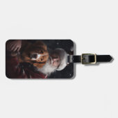 Nova Scotia Duck Toller mit dem Weihnachtsmann fei Gepäckanhänger (Vorderseite horizontal)