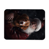 Nova Scotia Duck Toller mit dem Weihnachtsmann fei Magnet (Horizontal)