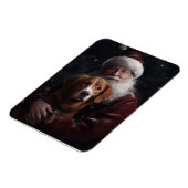 Nova Scotia Duck Toller mit dem Weihnachtsmann fei Magnet (Linke Seite)