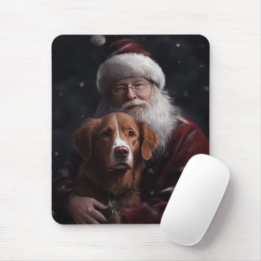 Nova Scotia Duck Toller mit dem Weihnachtsmann fei Mousepad (Mit Mouse)
