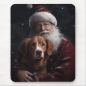 Nova Scotia Duck Toller mit dem Weihnachtsmann fei Mousepad (Vorne)
