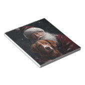 Nova Scotia Duck Toller mit dem Weihnachtsmann fei Notizblock (angewinkelt)