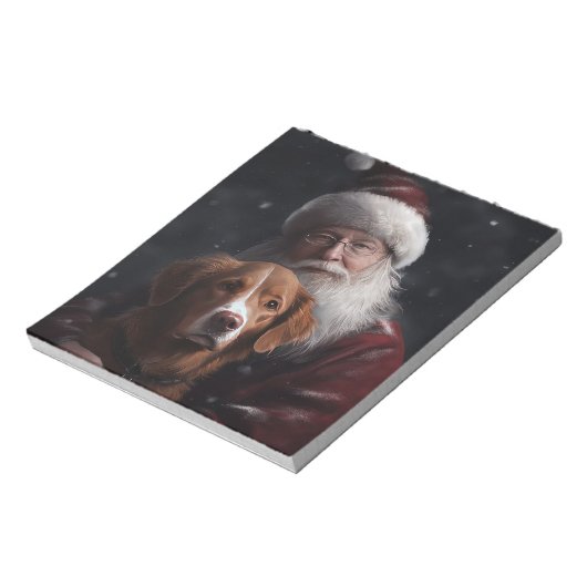 Nova Scotia Duck Toller mit dem Weihnachtsmann fei Notizblock (Rotiert)