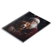 Nova Scotia Duck Toller mit dem Weihnachtsmann fei Notizblock (Linke Seite)