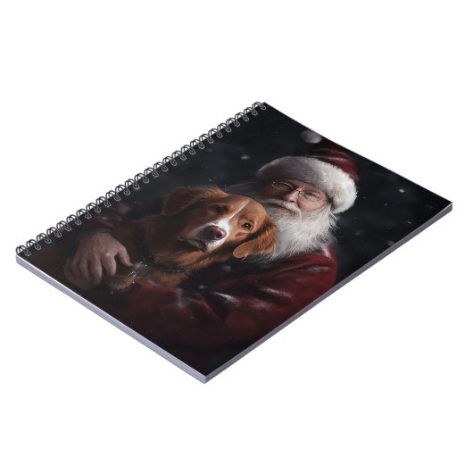 Nova Scotia Duck Toller mit dem Weihnachtsmann fei Notizblock (Linke Seite)